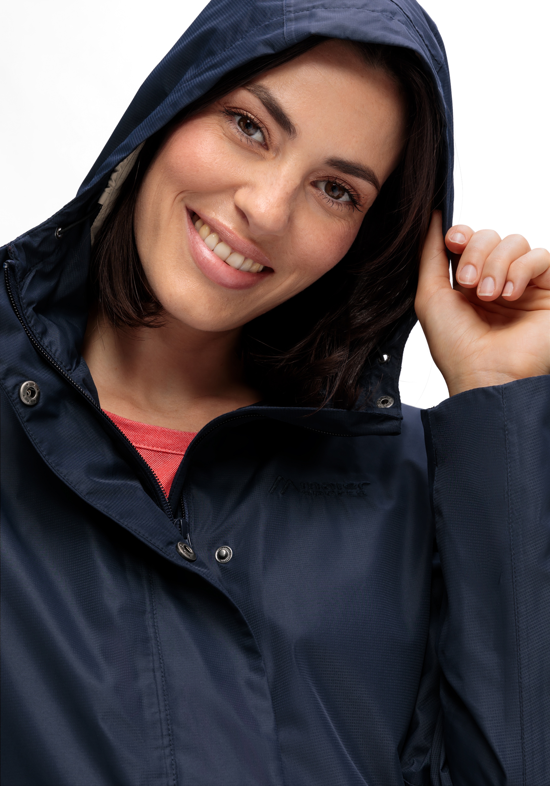 Maier Sports Allwetterjacke »Da-Jacke mTEX Brocken Long W« 1 Stk. tlg. mit Kapuze