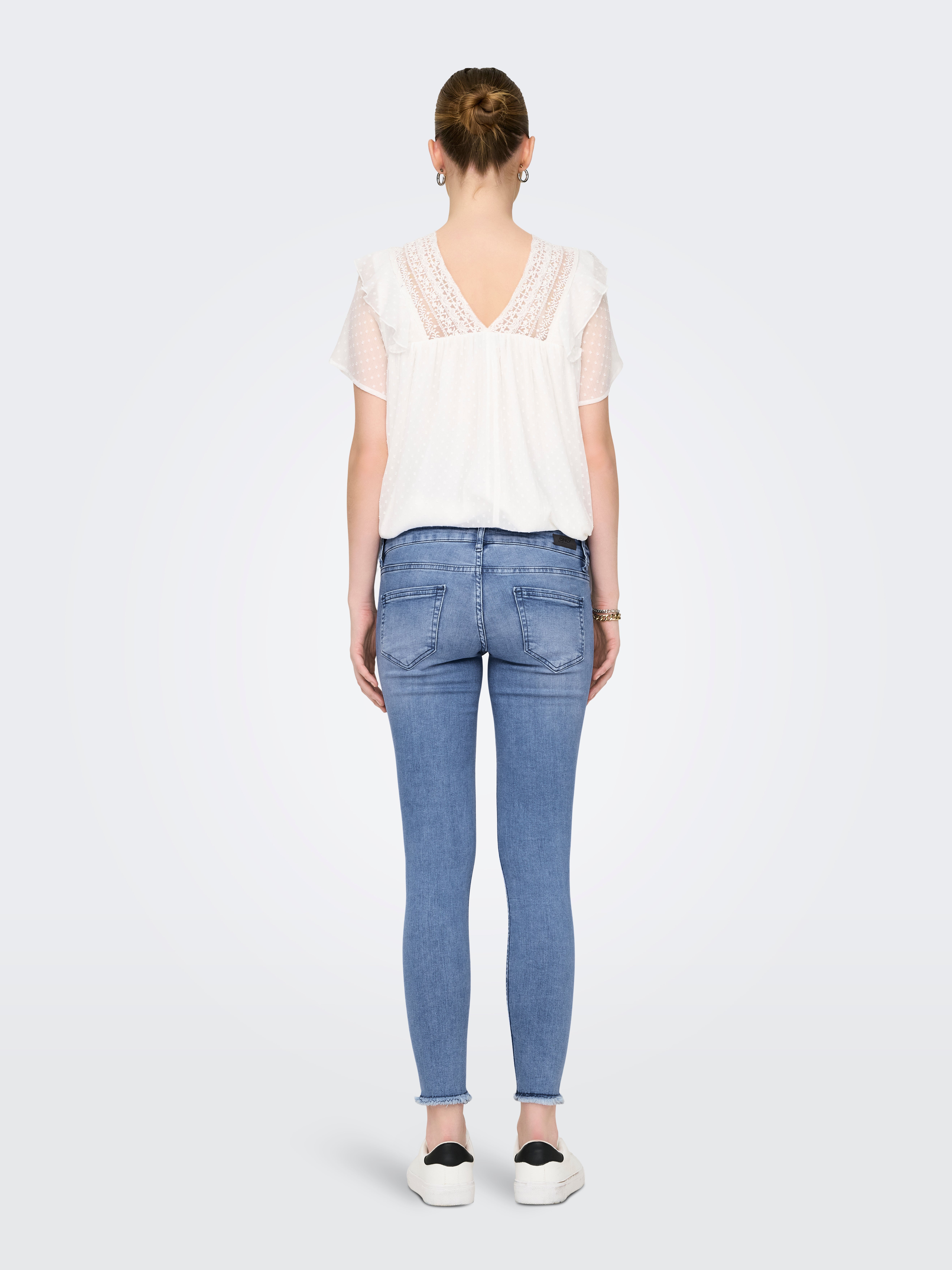 OLMBLUSH Mittlere Taille Skinny Fit Jeans Light Blue Denim