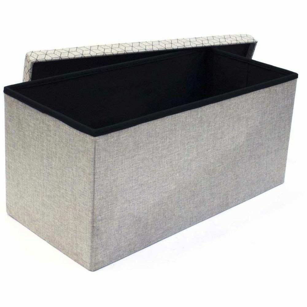 Coffre rangement banc tissu