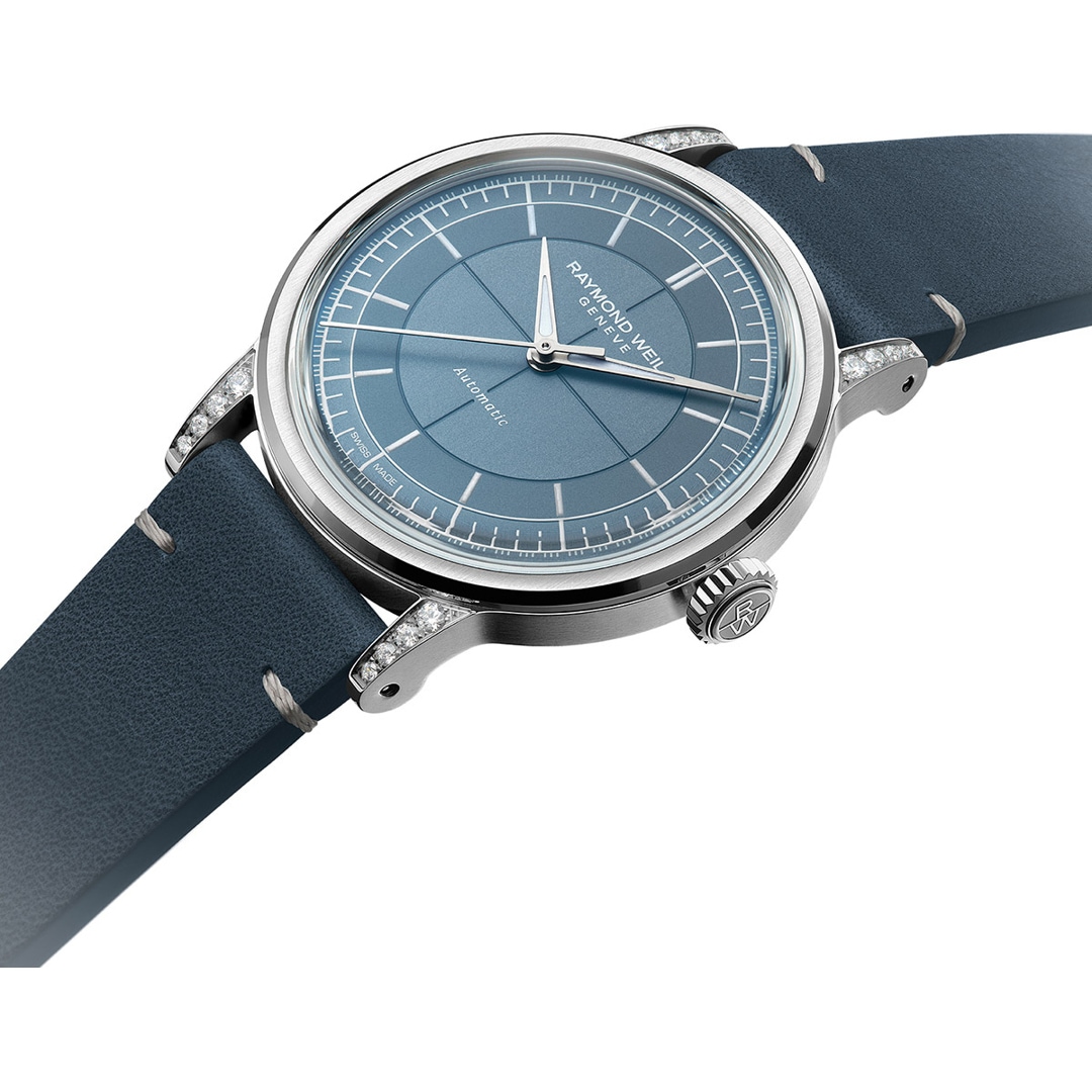 Raymond Weil Millesime Automatik Diamonds Jeansblau Ø 35mm