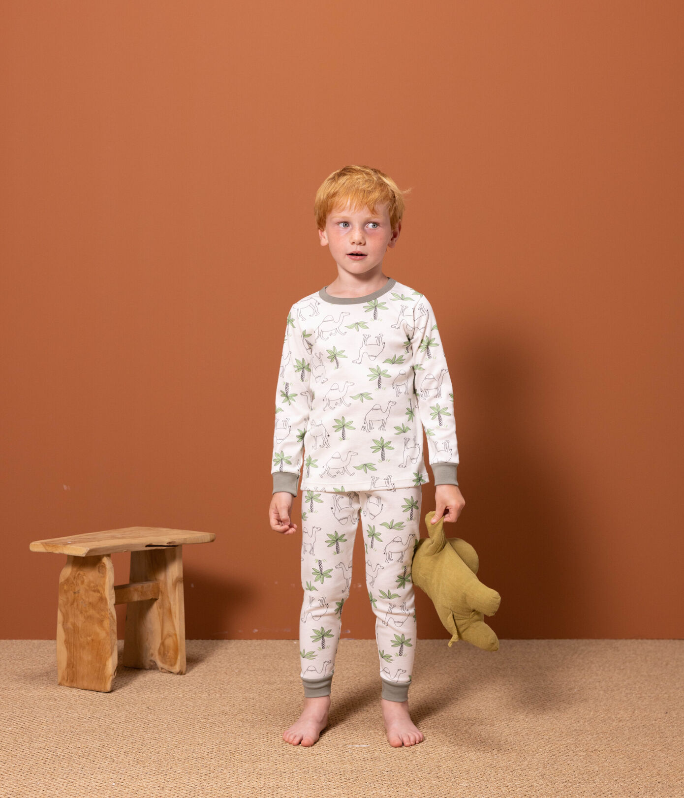 Pyjama dromadaires en coton petite fille/petit garçon