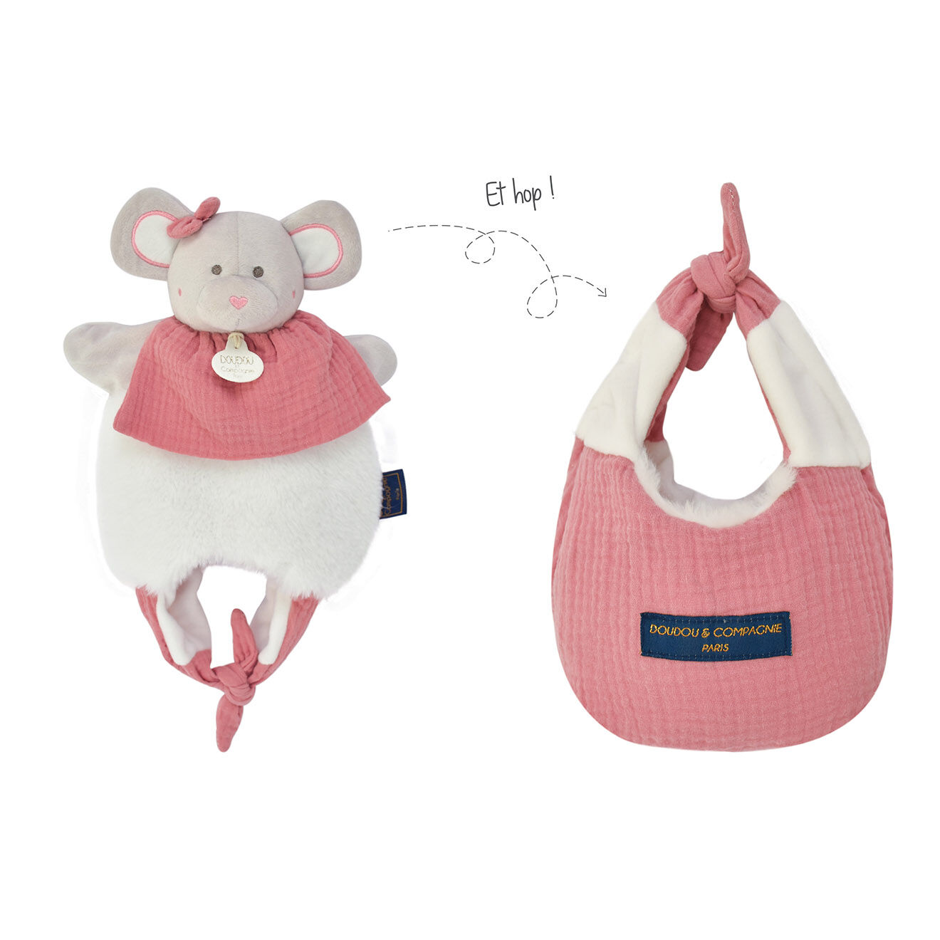 Doudou et Compagnie Doudou Amusette- Souris rose