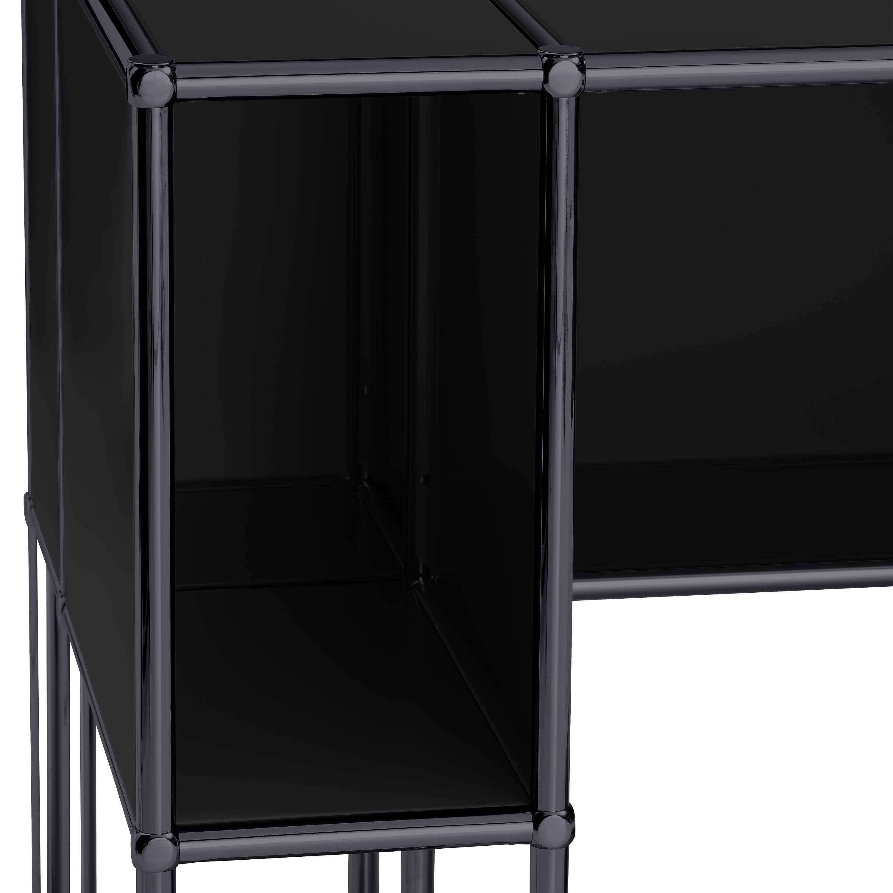 FLEXCUBE Schreibtisch - Schwarz / B: 134.0 cm x T: 60.0 cm x H: 80.0 cm