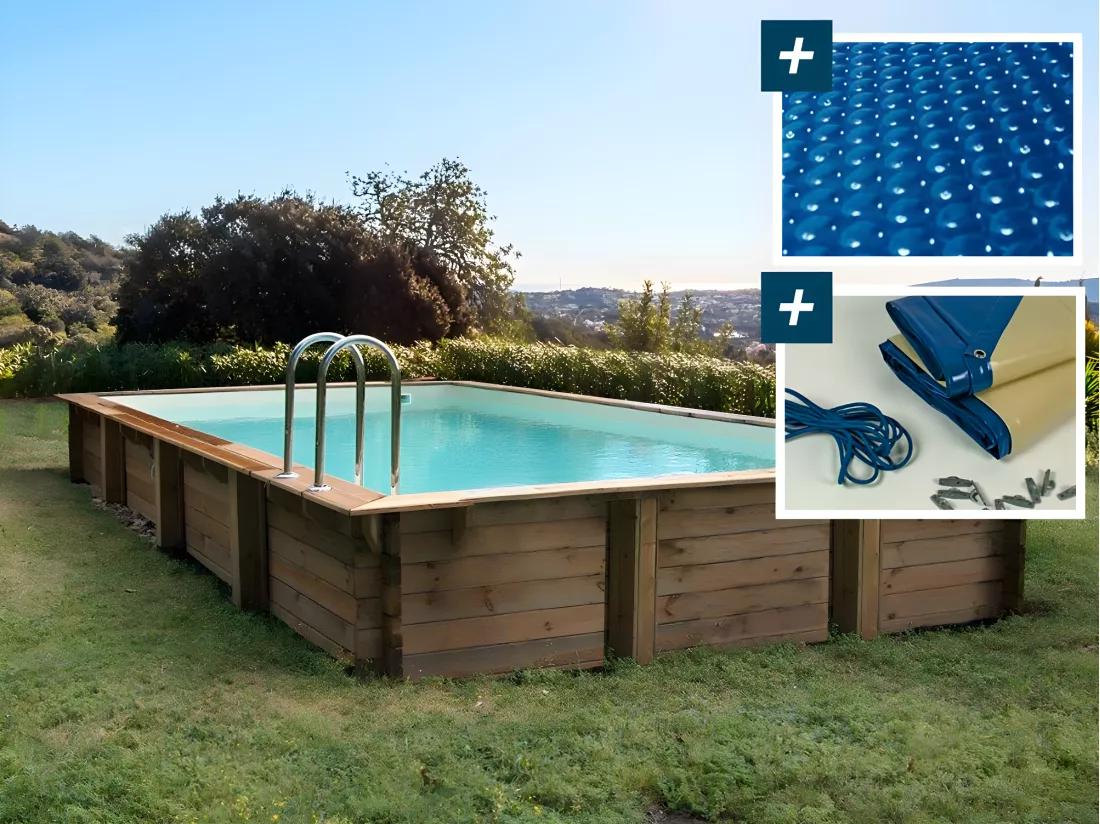 Piscine bois en kit rectangle 