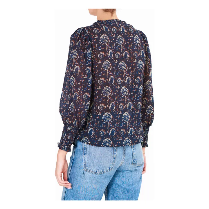 M.A.B.E. Blouse Imprimé Seren | Bleu foncé