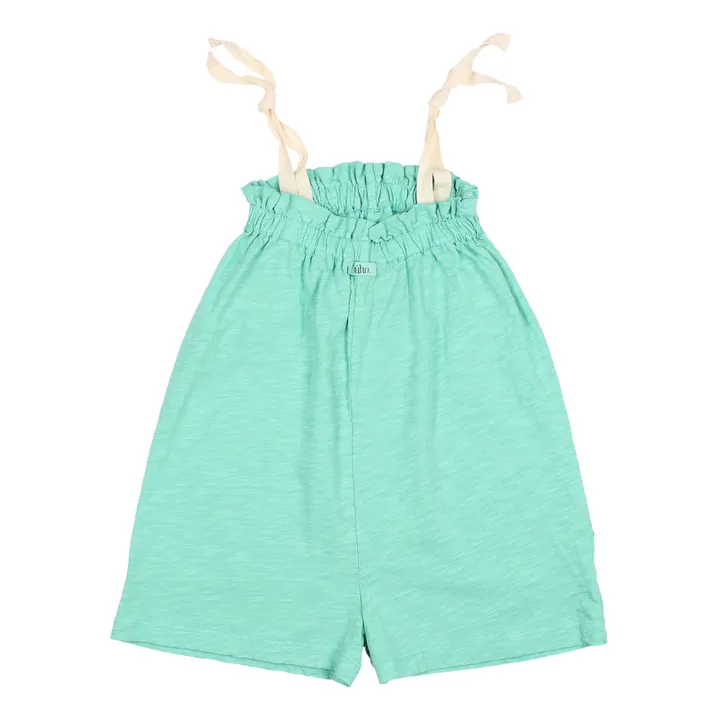 Búho Combishort à Bretelles Coton Bio Flamé | Vert