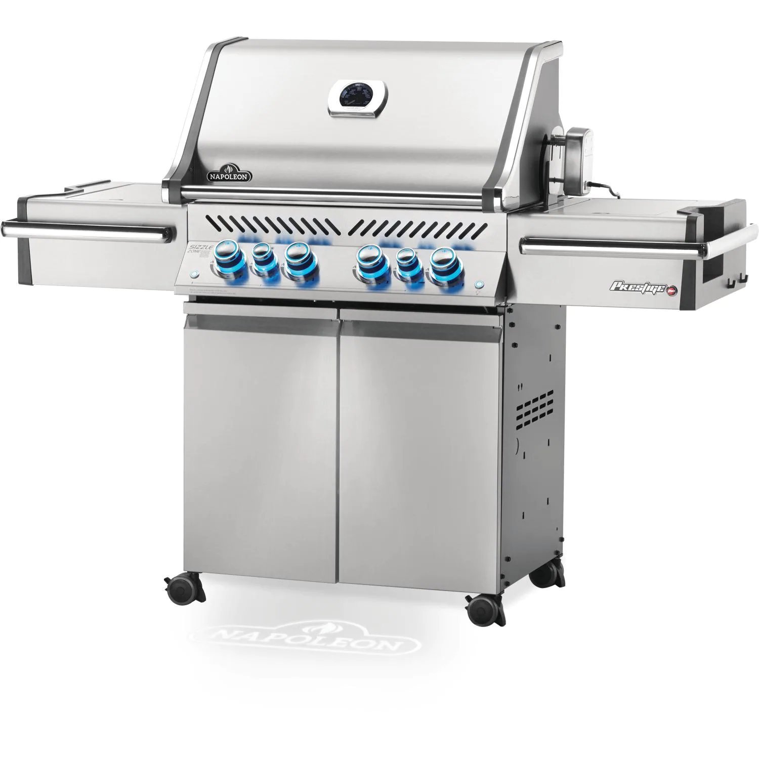 Churrasqueira a gás propano Napoleon Prestige PRO 500 com queimadores infravermelhos traseiros e laterais e kit rotisserie - PRO500RSIBPSS-3