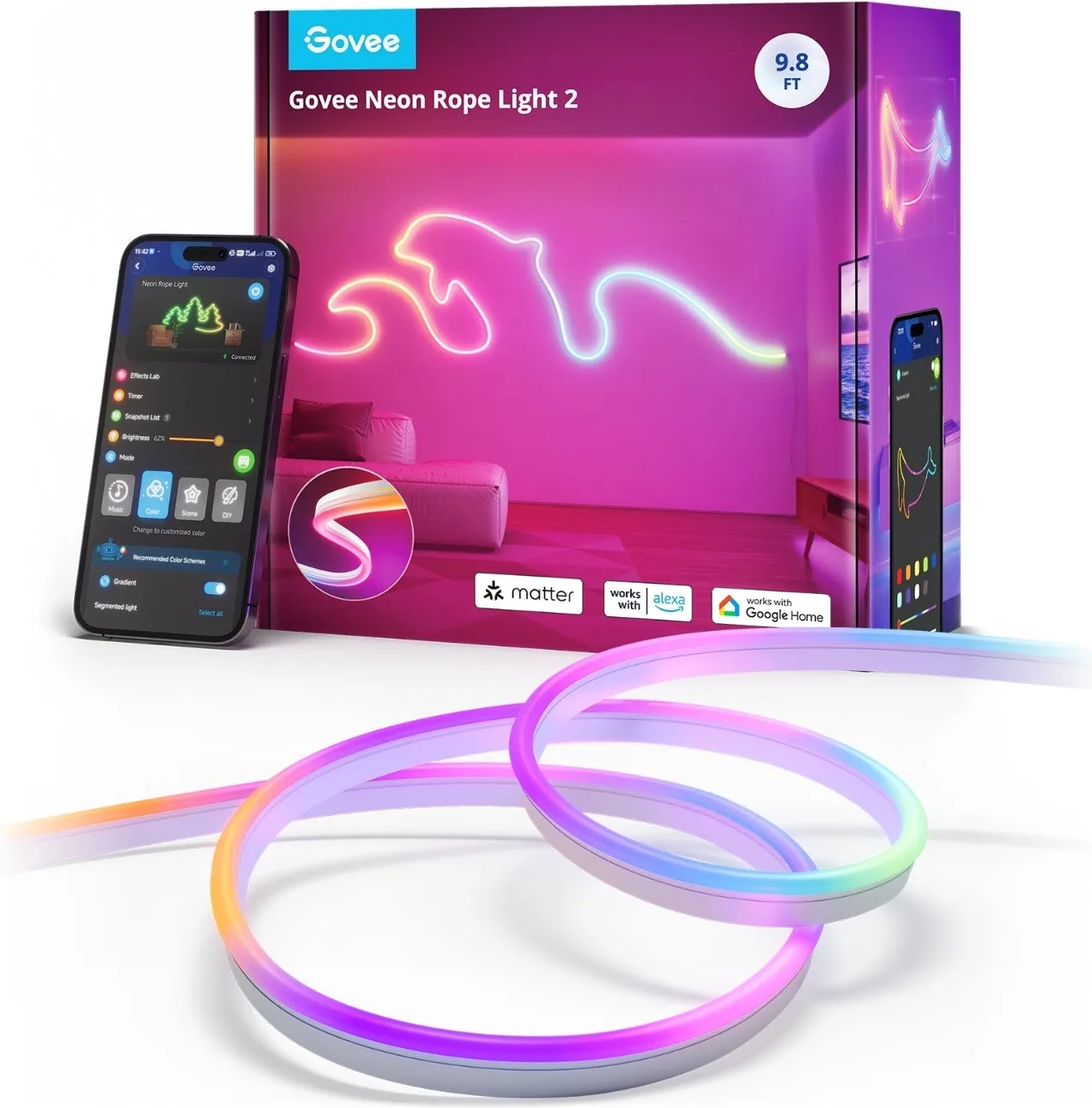Govee Neon Rope Light 2 (3 m) Bande lumineuse LED