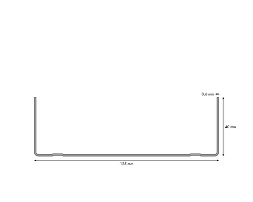 Knauf UW-kozijnprofiel 4000 x 125 x 40 mm