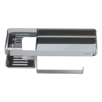 Tiger toiletrolhouder Caddy Chroom
