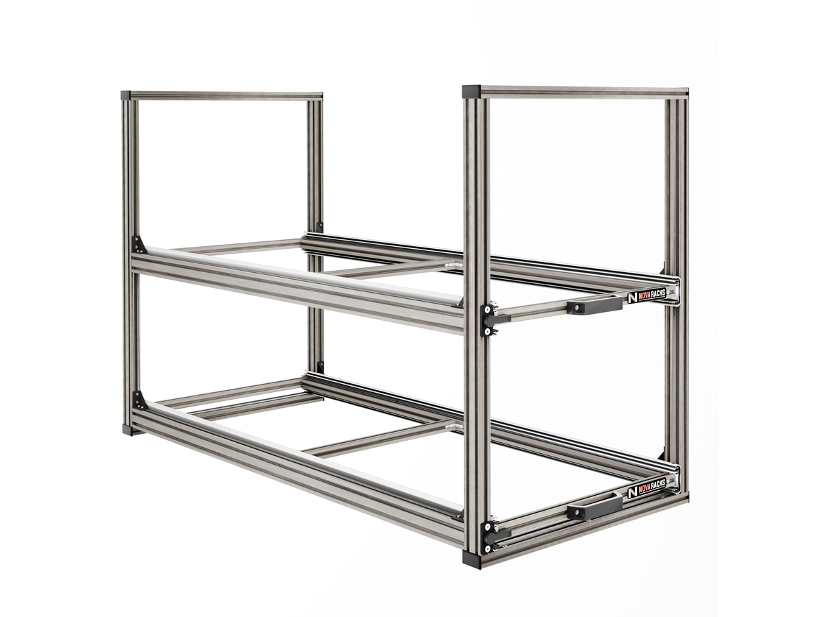 Nova Racks Serie V  2 Levels schuifopbergsysteem - 40x120x75 cm