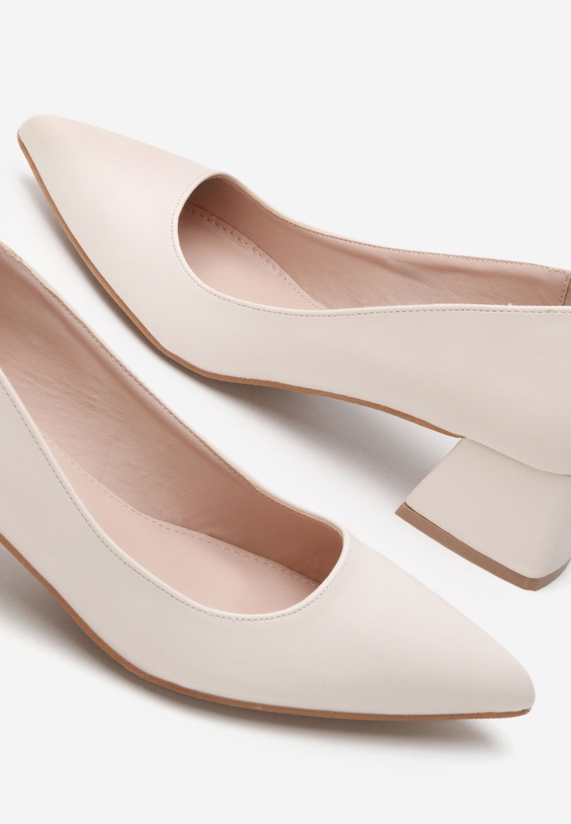 Chaussures à petit talon beige Alleva