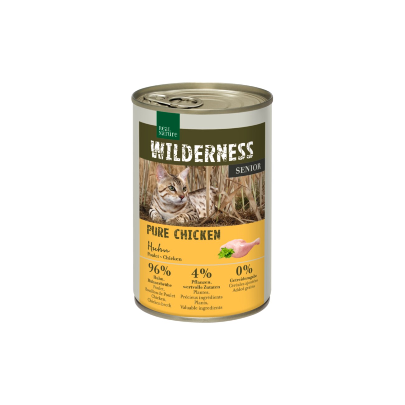 REAL NATURE WILDERNESS Nassfutter Katze, Senior, Pure Chicken 6x400 g