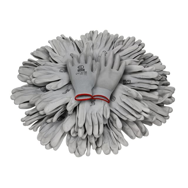 ECD 120 Germany pair PU-arbejde handsker, størrelse 7-S, Gray, mekaniker