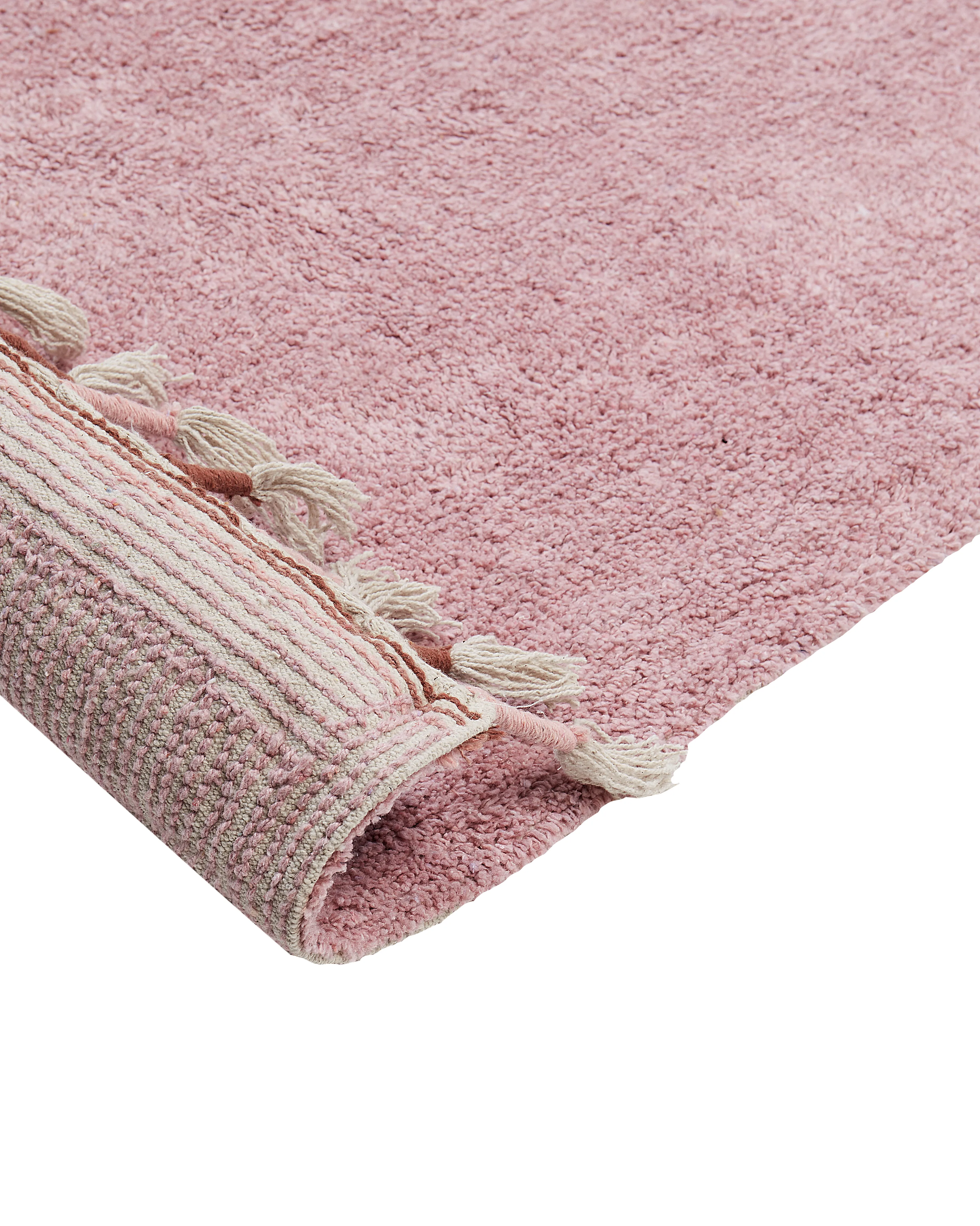 Kindervloerkleed CAPARLI Roze 140 x 200 cm Katoen