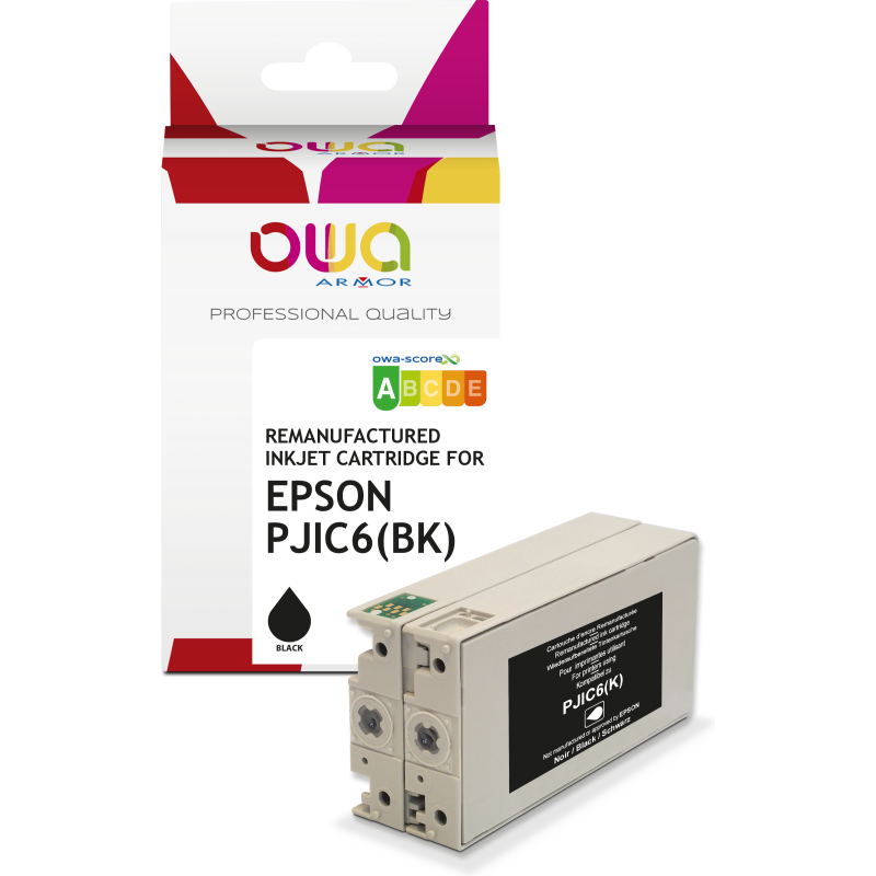 Cartouche d'encre remanufacturée OWA - standard - Noir - pour EPSON C13S020452