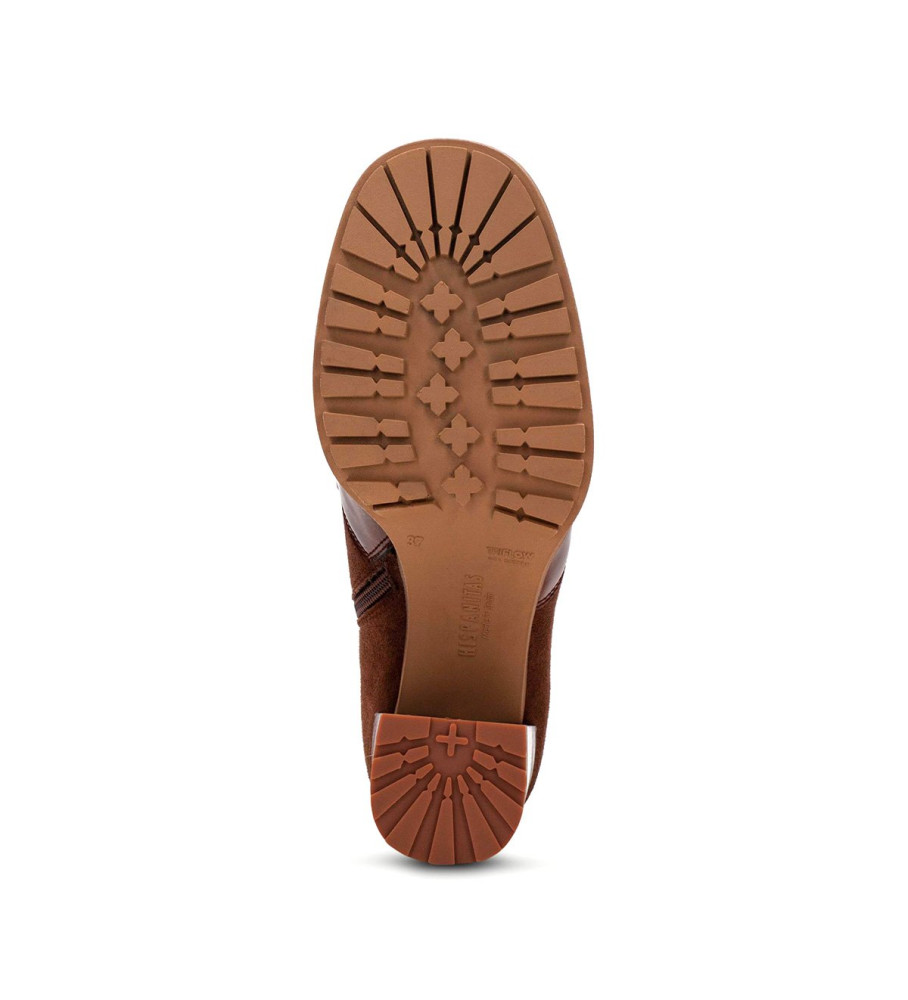 Botas de cano curto Hispanitas Michelle em couro marrom - Salto de 7 cm