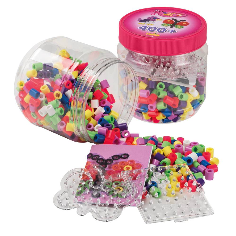 Hama strijkkralen Maxi in pot 400-delig