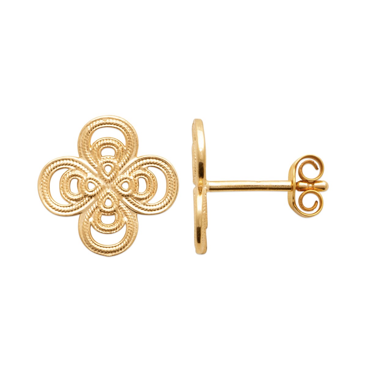Boucles d'oreilles Brillaxis trèfle fantaisie
