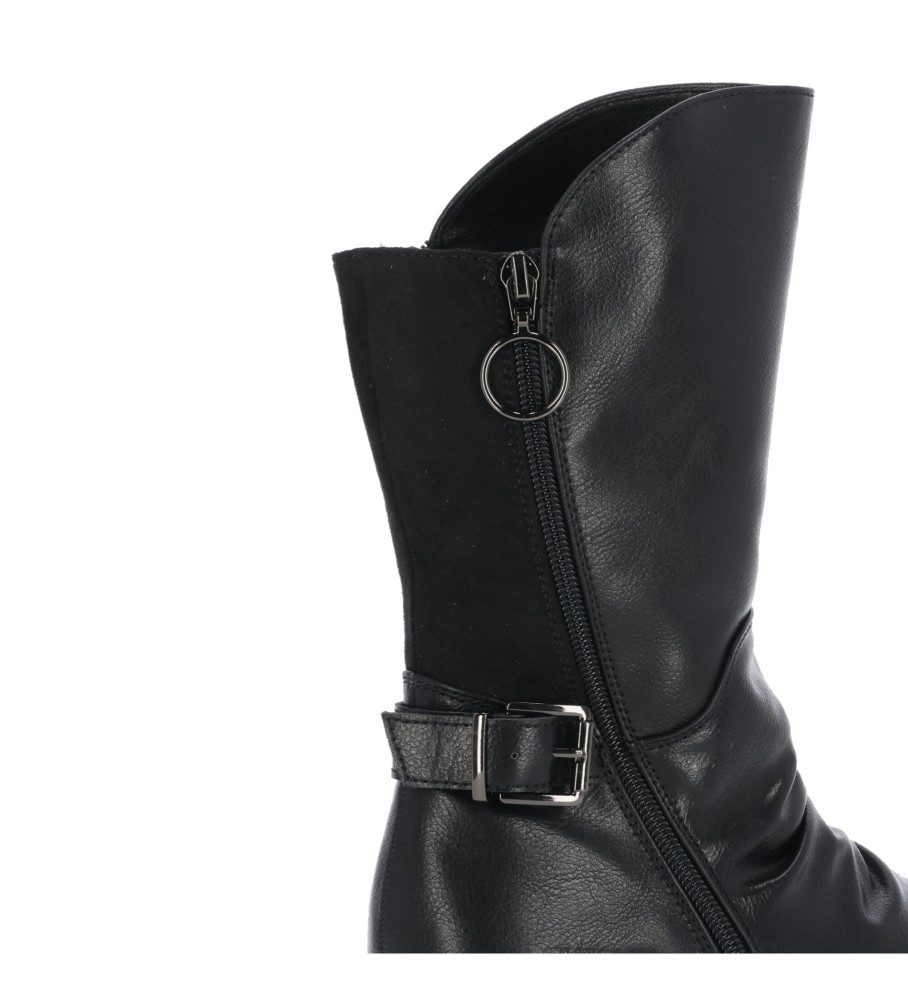 Chika10 Estepa 10 botas pretas de cano curto