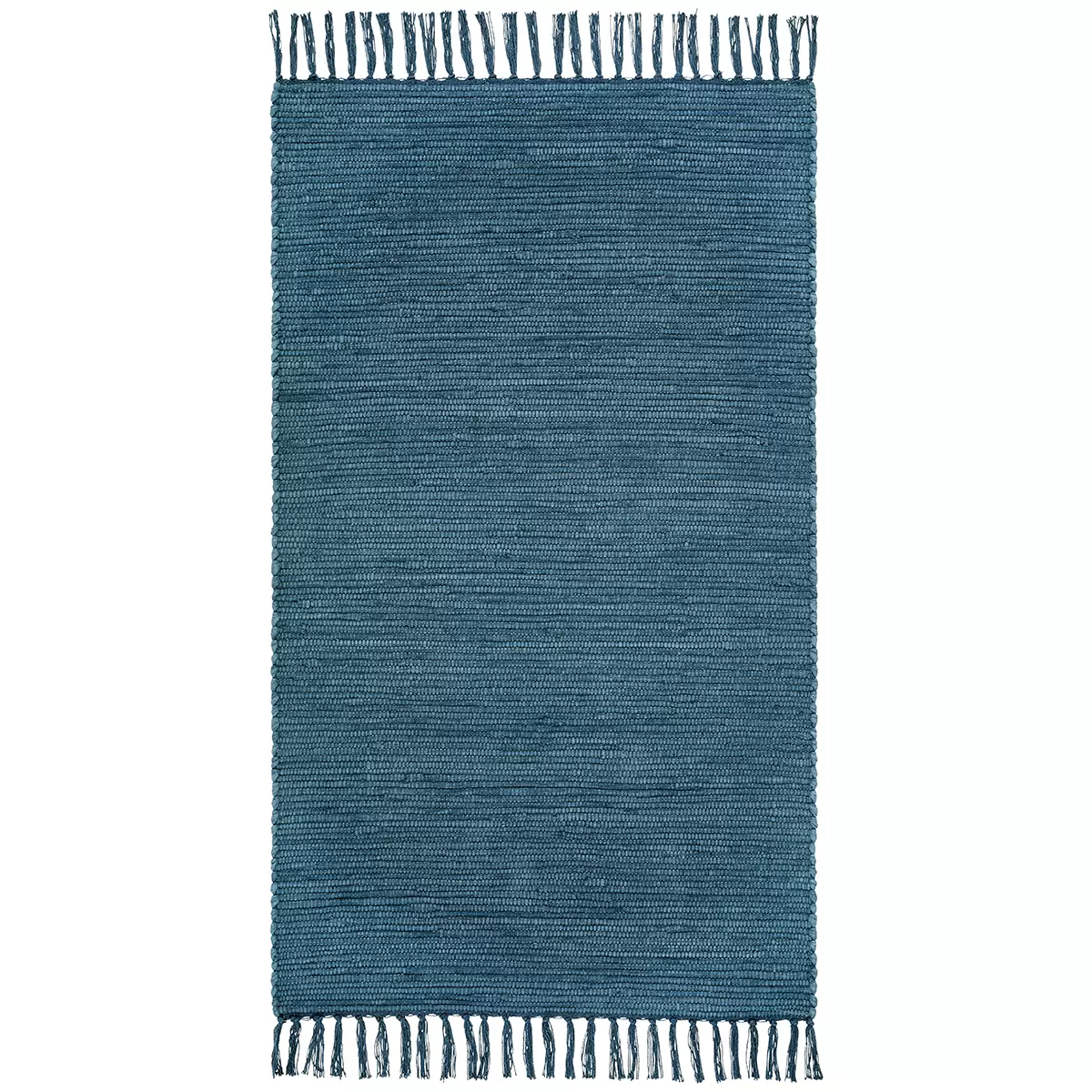 Handwebteppich Annika Blau