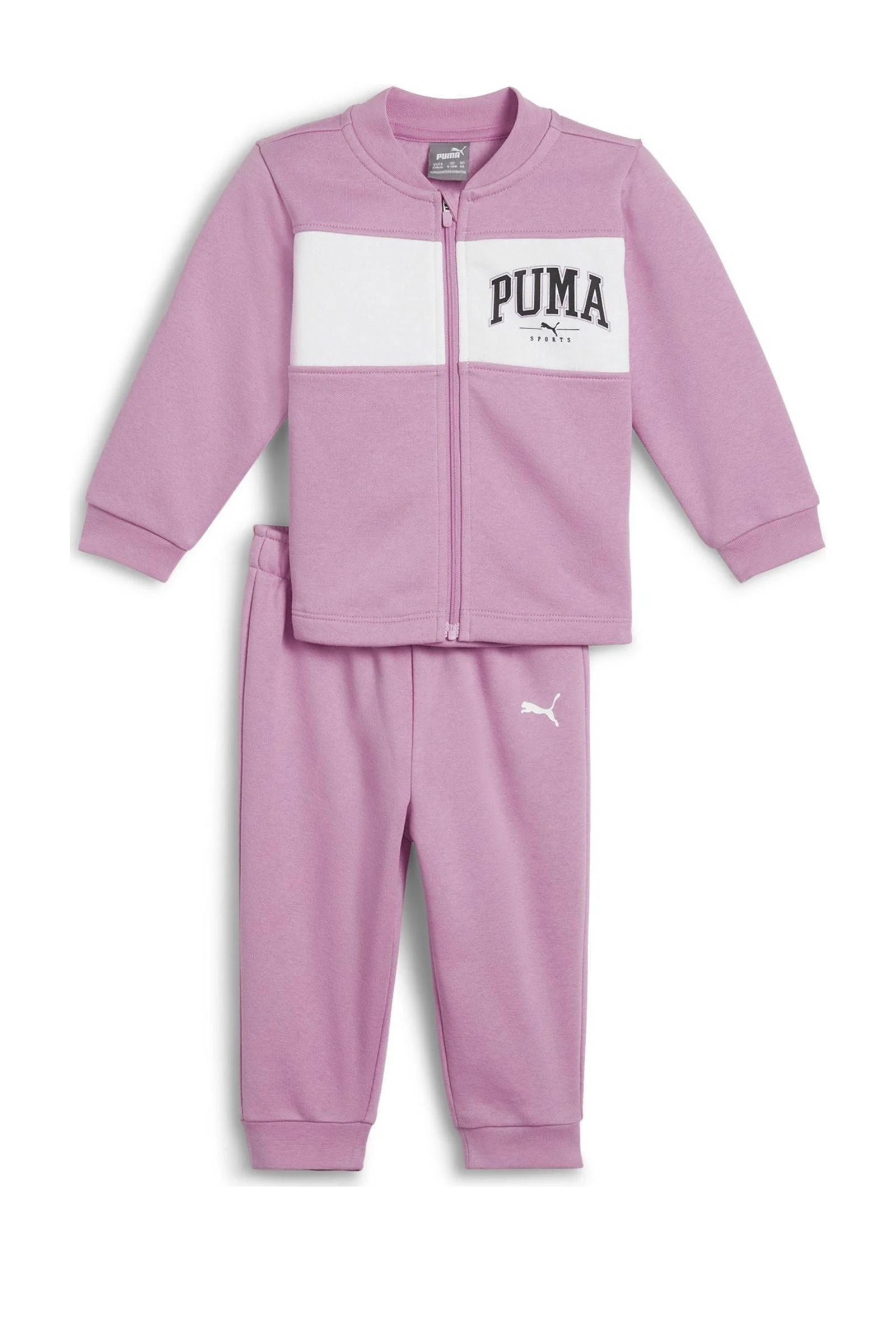 Puma joggingpak MiniCats Squad roze/wit