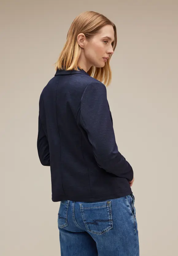 Blazer in Melangeoptik - deep blue