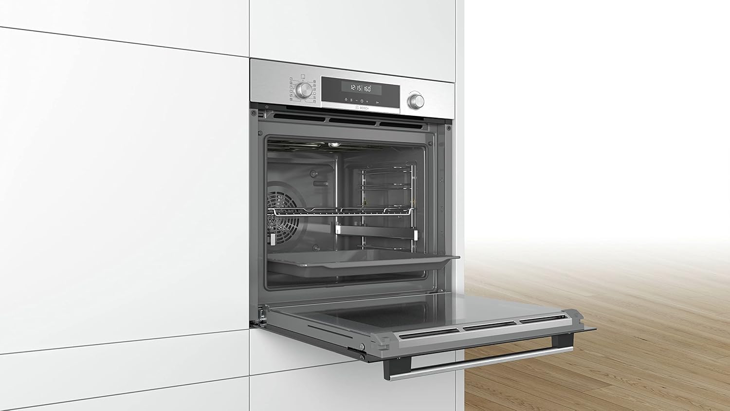Bosch HBA534BR0 Four intégrable Série 4 - Four multi-fonctions - EcoClean - 3400 W - Grande capacité de 71L - Noir