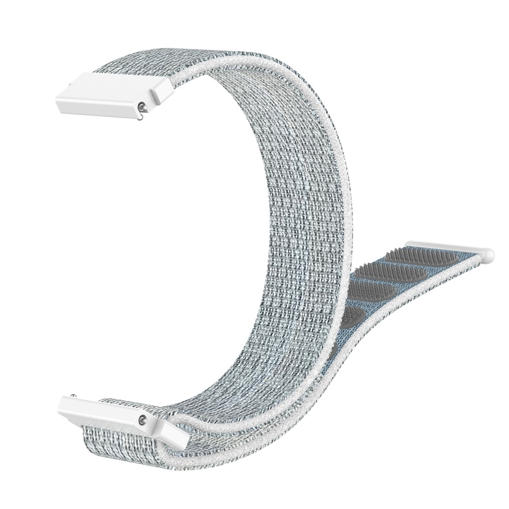 Garmin Venu 2S Nylon Armband mit Klettverschluss (Gelenkumfang: 160-220mm) - Grau / Weiss