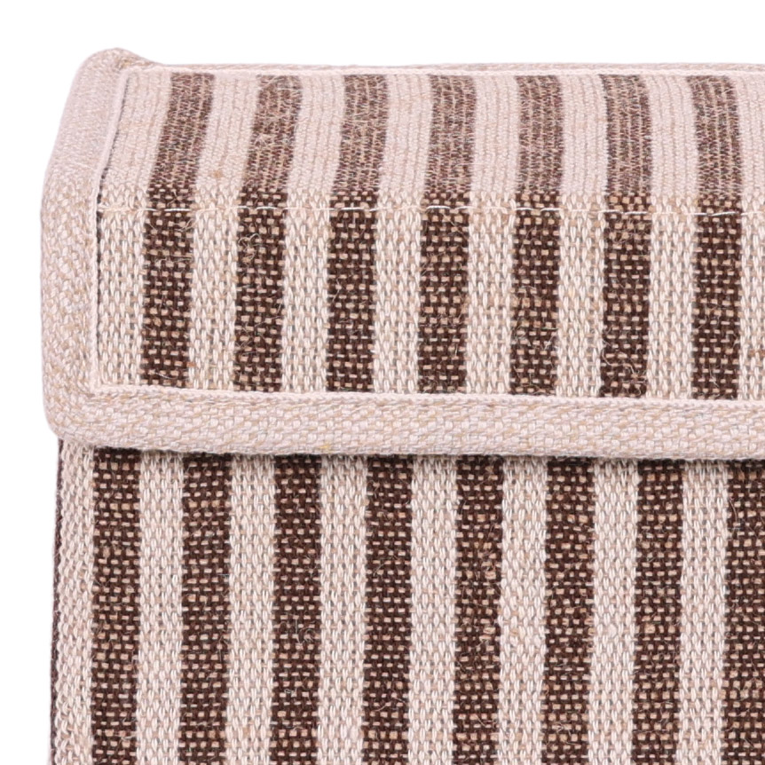 Opbergdoos Auri stripe brown 25x14x15cm