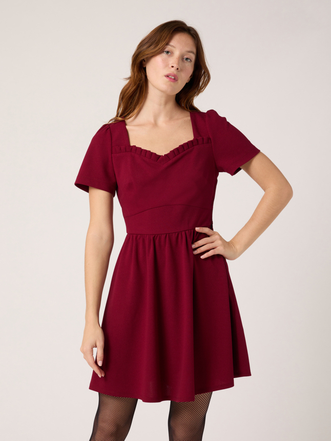 Robe avec détails fronces