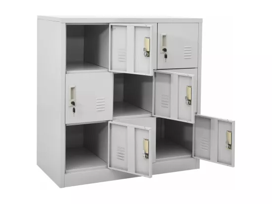 Armoire à casiers Gris clair 90x45x92,5 cm Acier