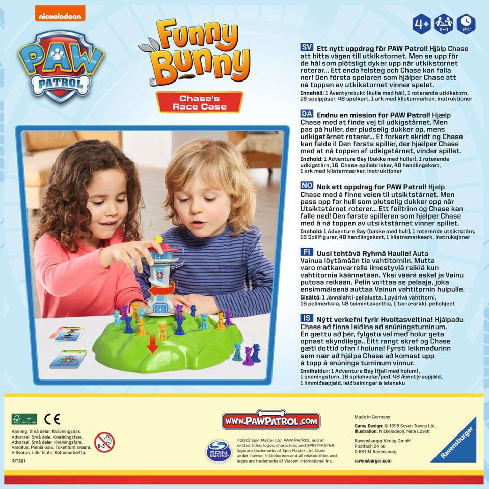 Ravensburger - Paw Patrol Funny Race SV/DA/NO/FI/IS
