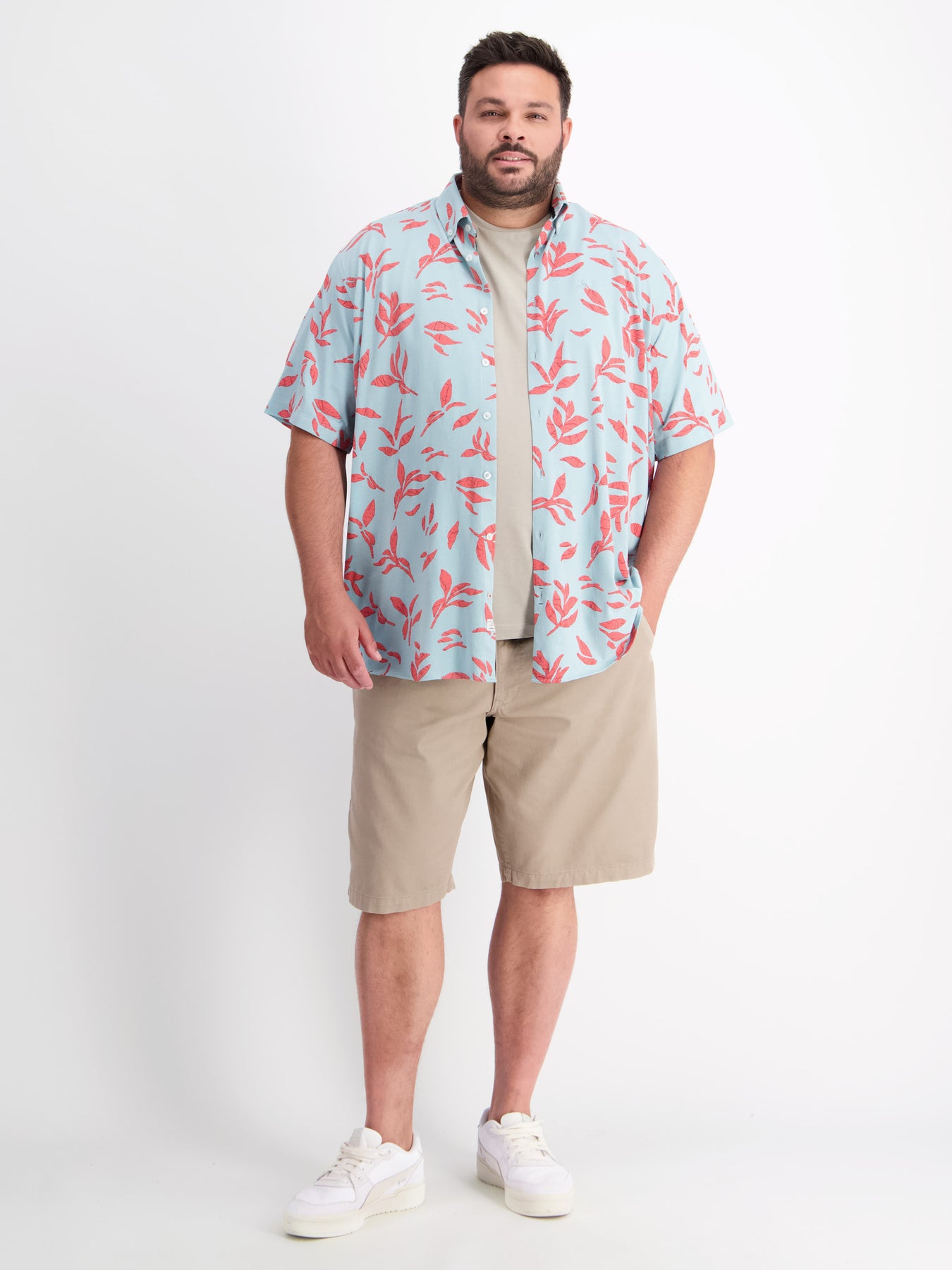 Kurzarmhemd mit floralem Print