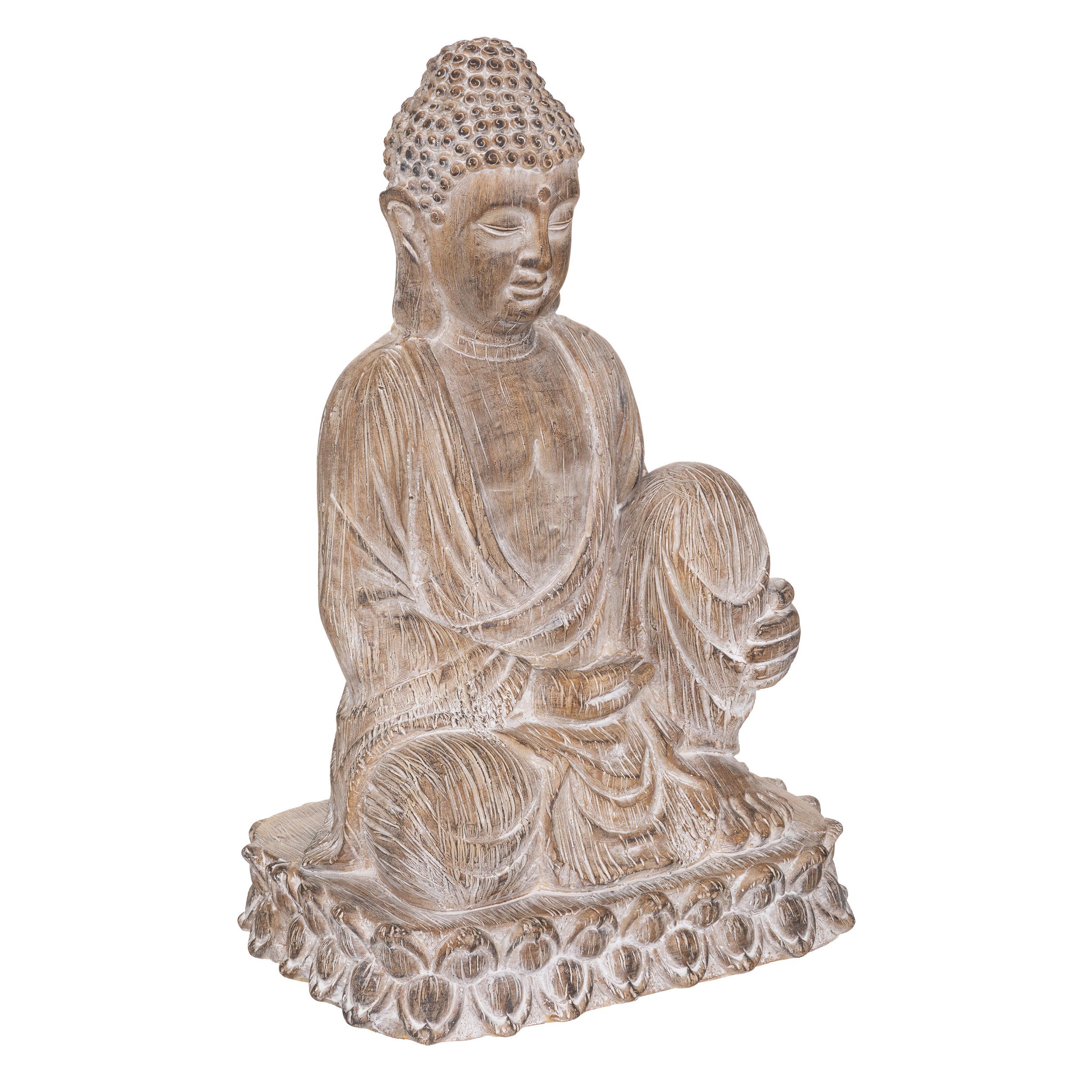 BOUDDHA MGO EFFET BOIS H.67CM