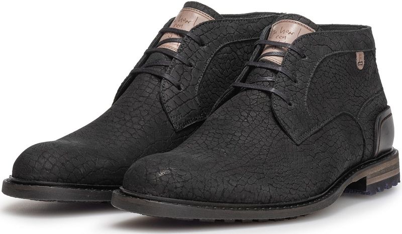 Floris van Bommel - Crepi SFM-50159 - Veterboot - Zwart - H-wijdte