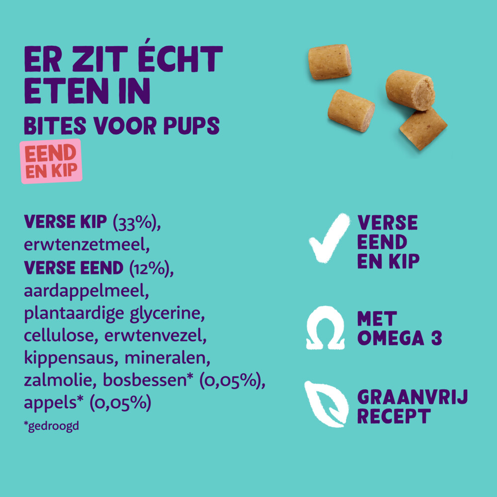 Edgard & Cooper Puppy Bite S Eend & Kip50 gr