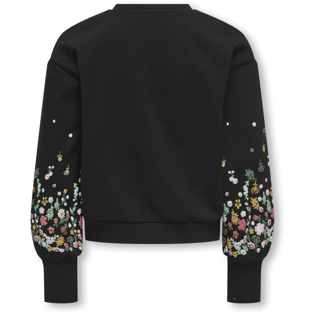 Køb kids ONLY Black Sleeve Flower Kogbrooke L/S O-Neck Flower Swt Noos