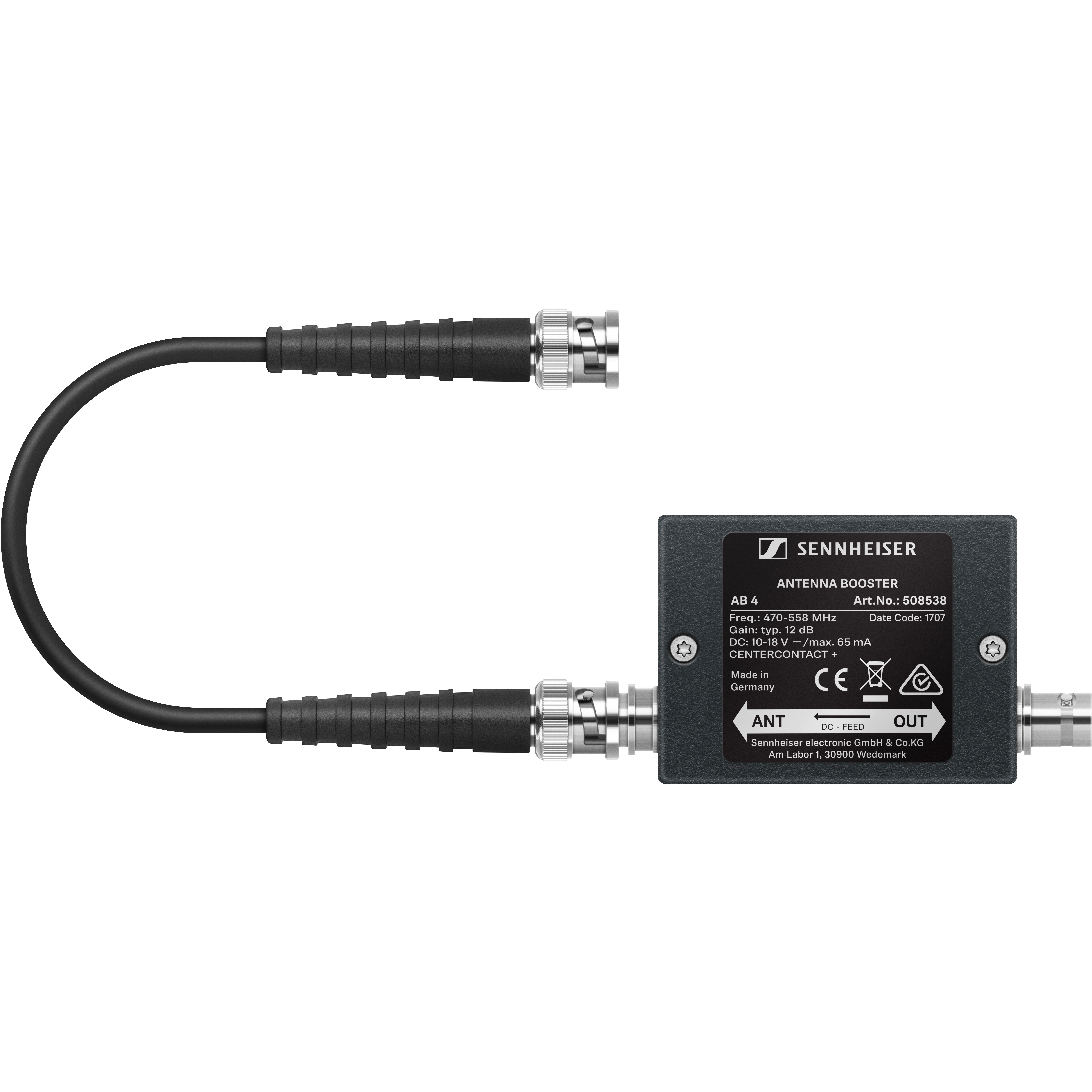 Sennheiser AB 4-AW+ antenne booster (470 - 558 MHz)
