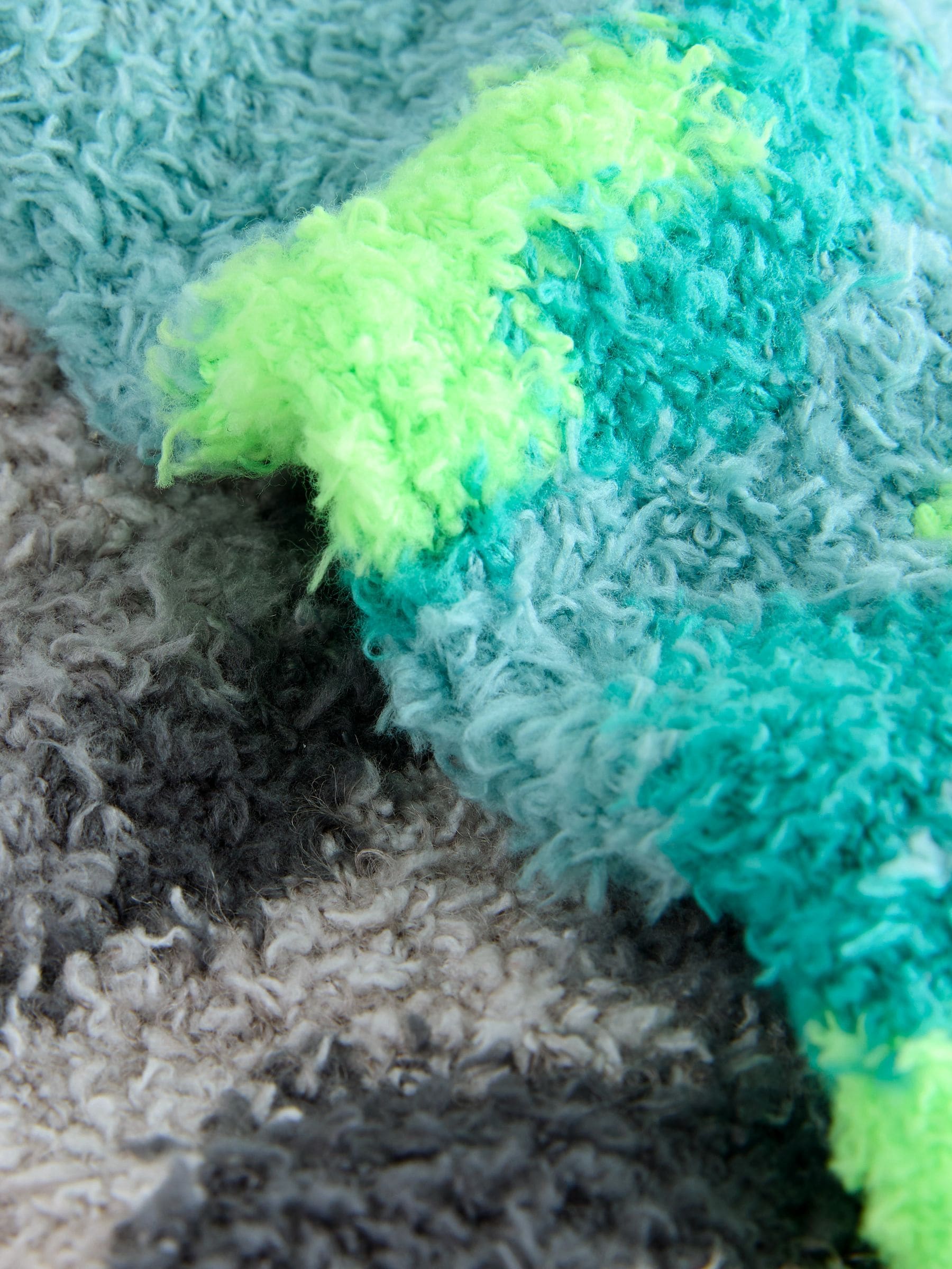 Groen/grijs met camouflageprint - 2 paar knusse sokken