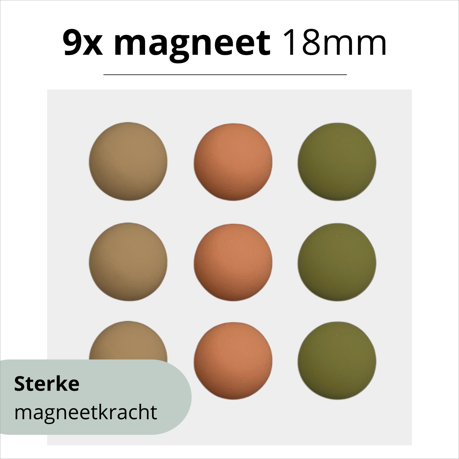 9x magneet - Fudge/Salmon/Lemongrass