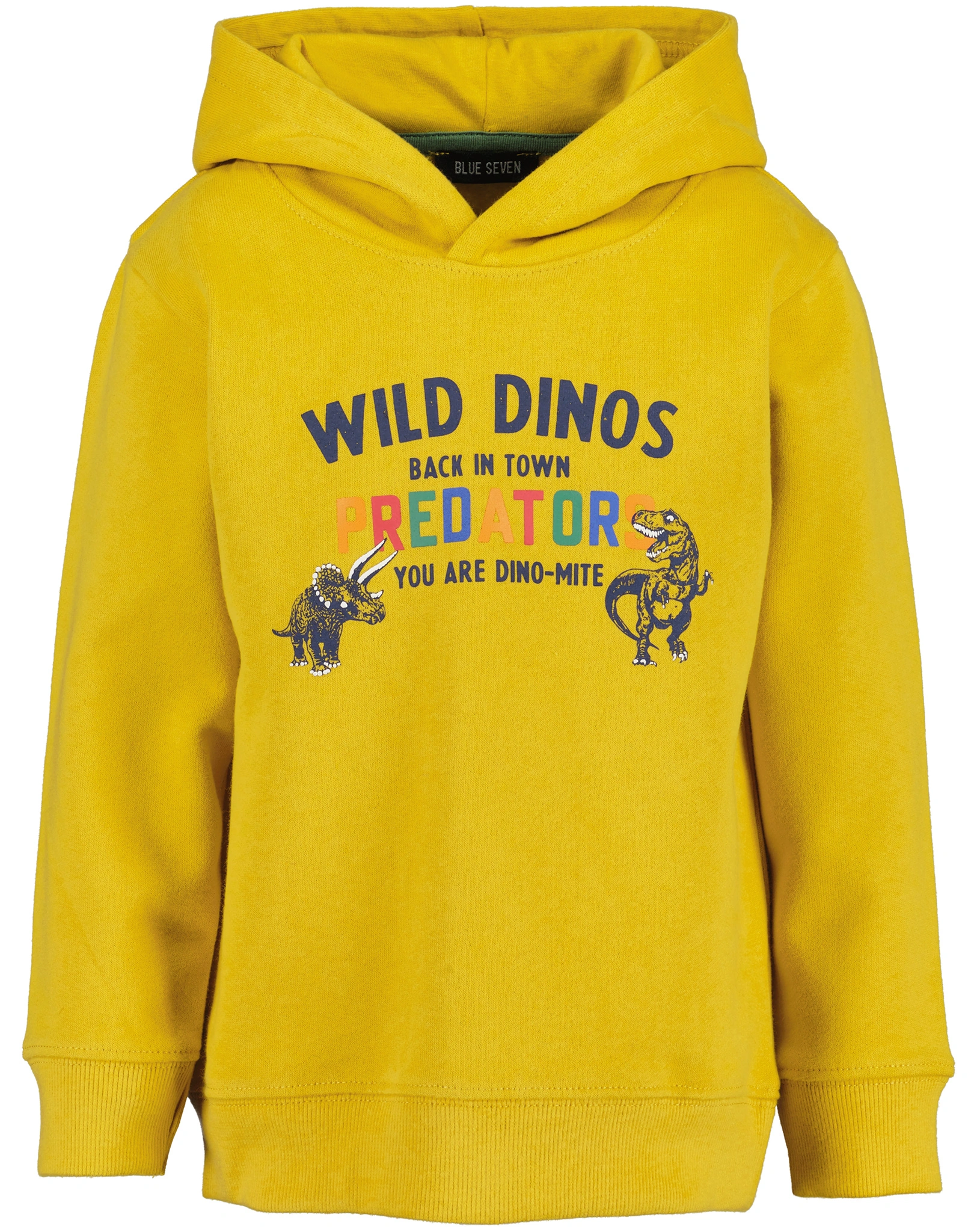 Kapuzen-Sweatshirt WILD DINOS in dottergelb