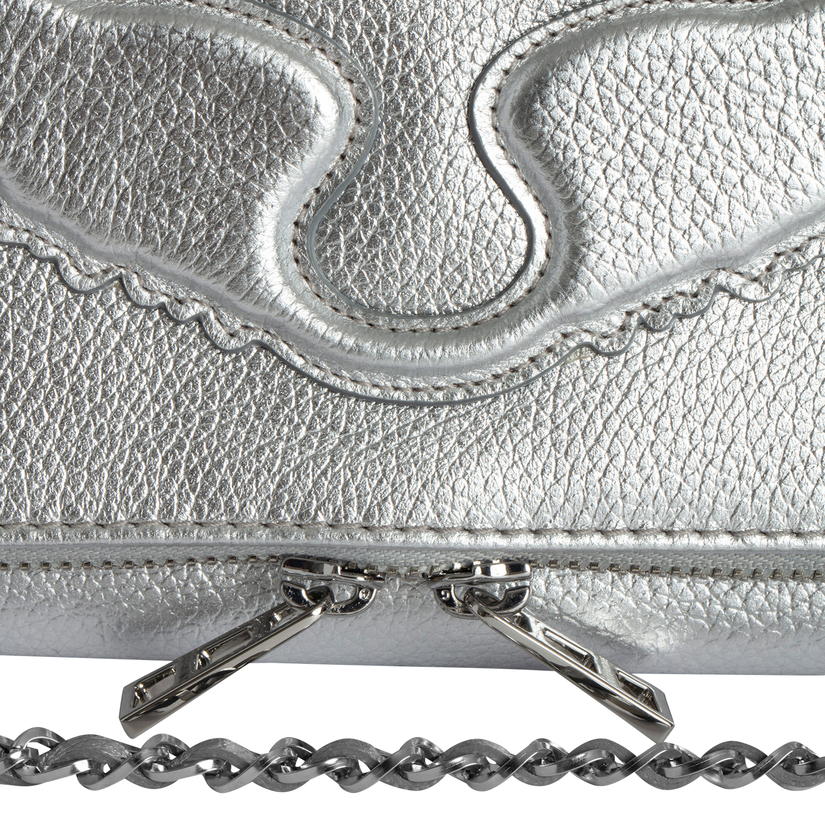 ROCK WINGS - Pochette en cuir | Gris