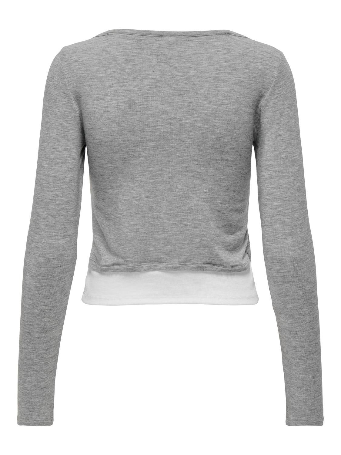 ONLELVA Top Light Grey Melange
