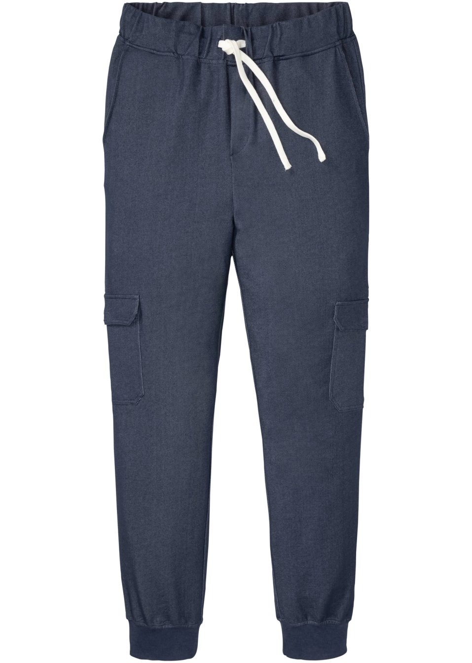 Pantalon taille extensible imitation jean avec poches cargo