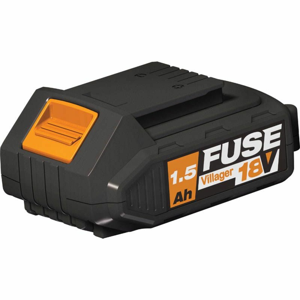 Batterie lithium ion 18 volts 1,5ah avec chargeur 2.4a villager fuse