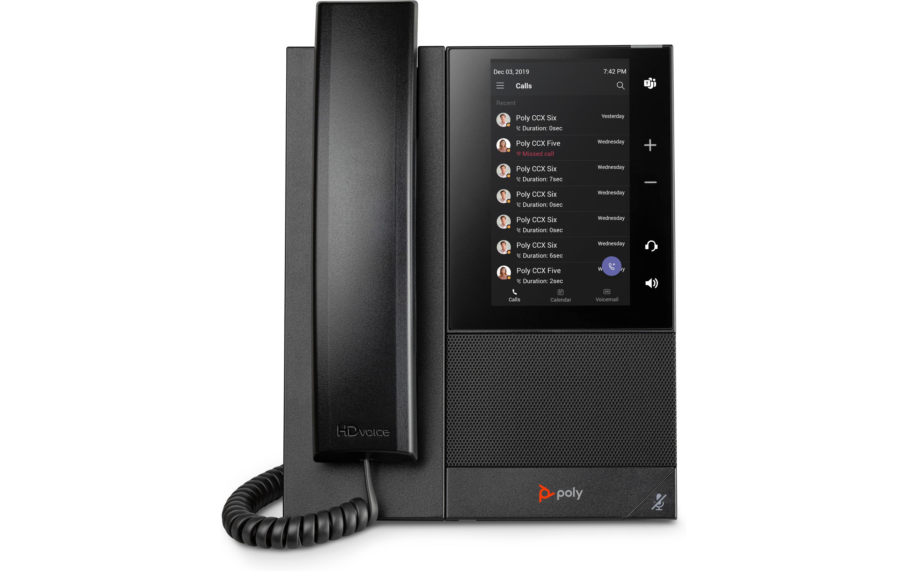Tischtelefon Poly CCX 505 Microsoft Teams Schwarz<br>Business-Media-Tischtelefon der Mittelklasse mit Farb-Touchscreen