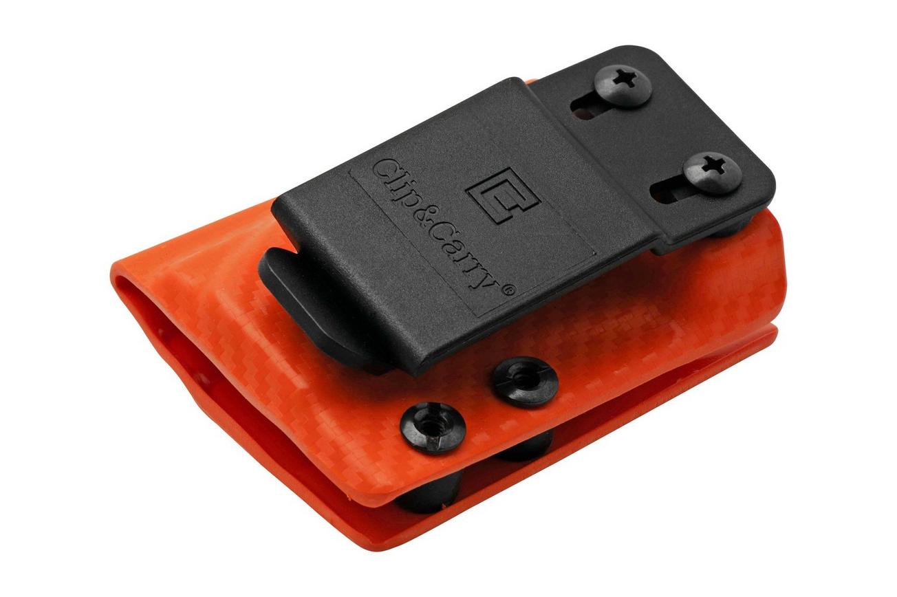 Clip And Carry Kydex Sheath Leatherman Raptor, Carbon Fiber Orange LRAPTOR-CF-ORNG riemholster