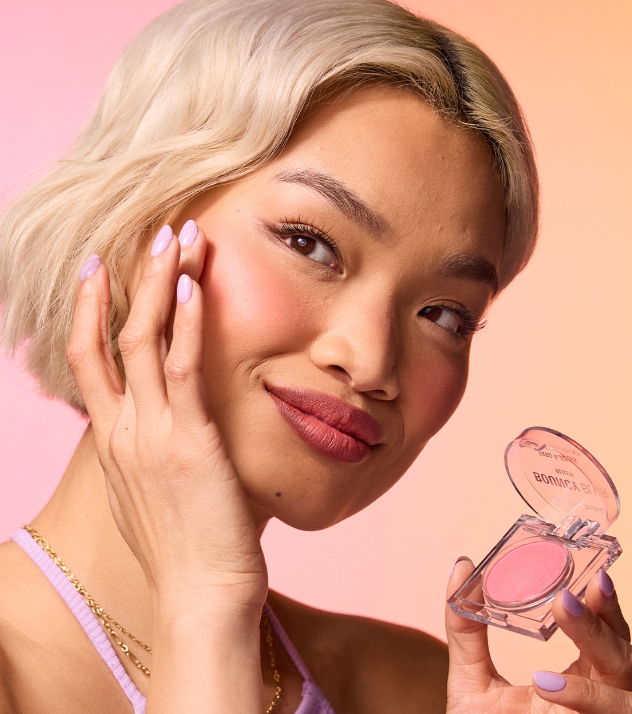 Makeup Revolution - Blush Cream to Powder Bouncy Blur - Light as a Cloud Peachy Pink