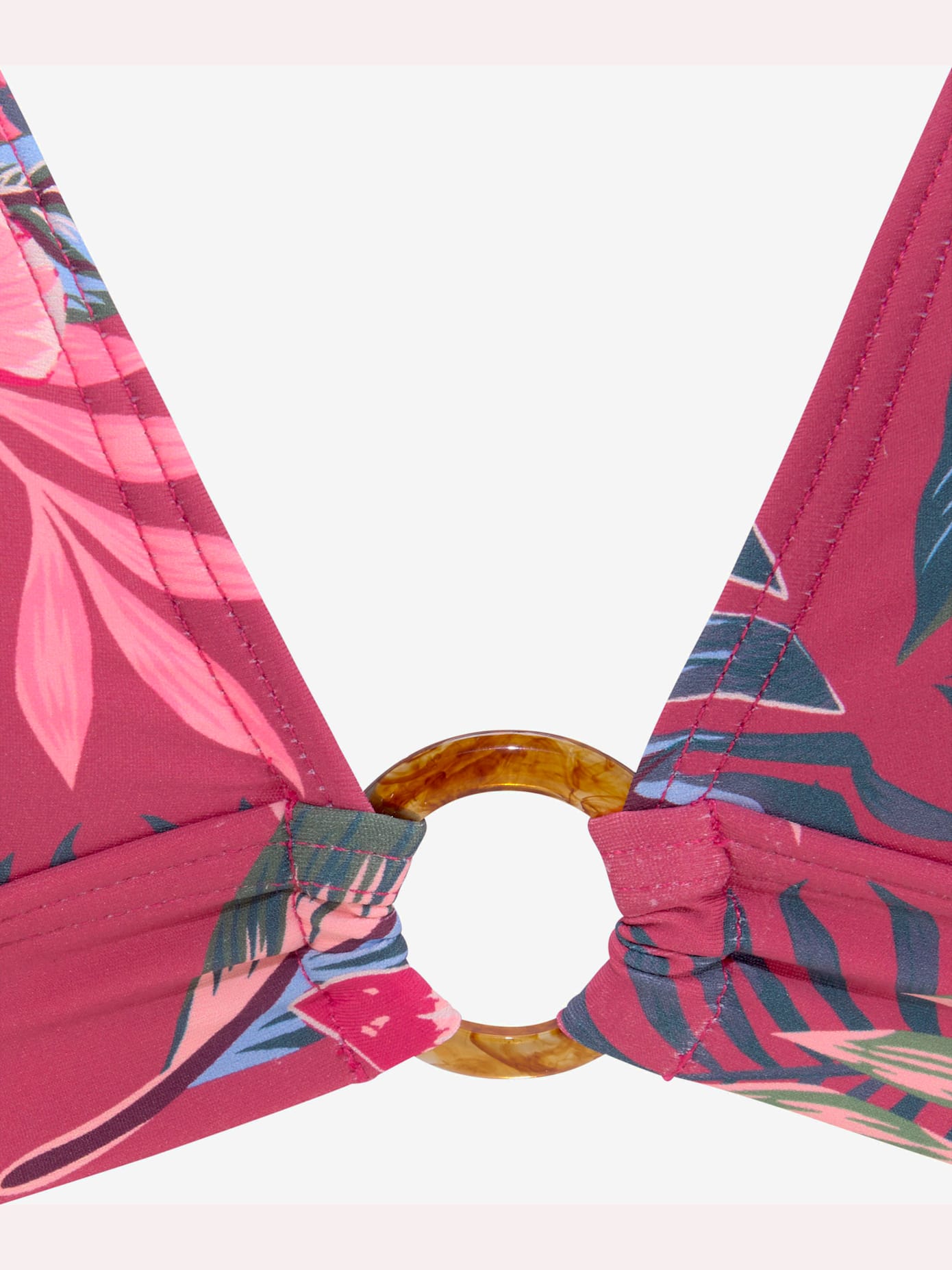 Haut de bikini triangle imprimé tropical